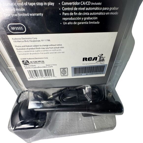 RCA Cassette Recorder RP3503 with Standup Mic & Adapter- New- Sealed - Picture 8 of 11